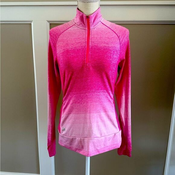 Adidas pink, golf pullover with 1/4 zip. - Picture 1 of 6